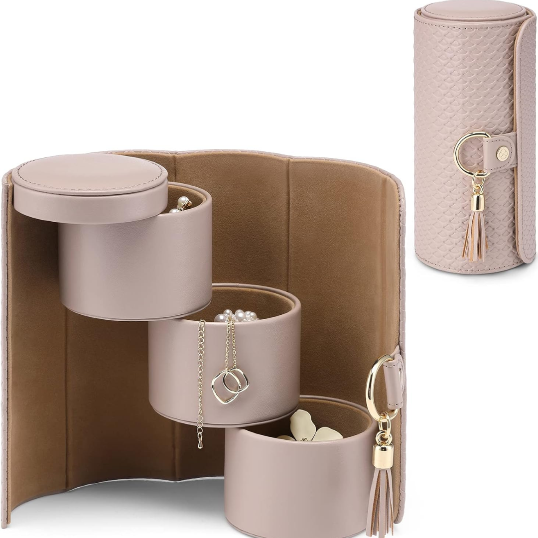 Organizador de joyas portátil de 3 capas
