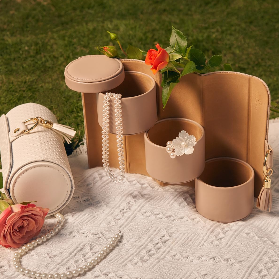 Organizador de joyas portátil de 3 capas