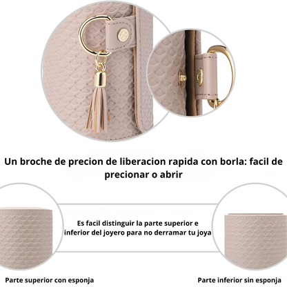 Organizador de joyas portátil de 3 capas